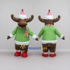 Custom Brown and Green Moose in a Christmas Outfit Mascot Costume Adult Full Body Suit for Christmas Events Custom Brown and Green Moose in a Christmas Outfit Mascot Costume Adult Full Body Suit for Christmas Events