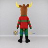 Custom Brown and Red Moose in a Festive Outfit Mascot Costume Adult Full Body Suit for Christmas Events