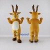 Custom Golden Tan and White Antelope Character Mascot Costume Adult Full Body Suit for Wildlife Events Custom Golden Tan and White Antelope Character Mascot Costume Adult Full Body Suit for Wildlife Events
