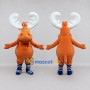 Custom Orange and White Moose Character Mascot Costume Adult Full Body Suit for School Events