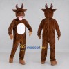 Custom Brown and White Deer Character Mascot Costume Adult Full Body Suit for School Events Custom Brown and White Deer Character Mascot Costume Adult Full Body Suit for School Events