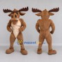 Custom Tan and Cream Muscular Moose Mascot Costume Adult Full Body Suit for Sports Events