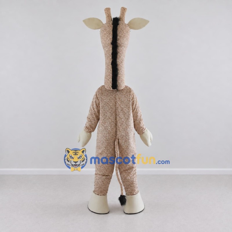 Custom Tan and Cream Giraffe Character Mascot Costume Adult Full Body Suit for Wildlife Events