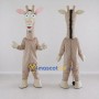 Custom Tan and Cream Giraffe Character Mascot Costume Adult Full Body Suit for Wildlife Events