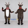 Custom Gray Brown and White Red-Nosed Reindeer Mascot Costume Adult Full Body Suit for Christmas Events