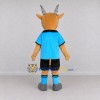 Custom Tan and Blue Antelope Character in Sportswear Mascot Costume Adult Full Body Suit for Sports Events
