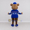 Custom Brown and Blue Mouse in a Winter Outfit Mascot Costume Adult Full Body Suit for Winter Events