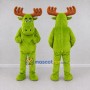 Custom Green and Orange Moose Character Mascot Costume Adult Full Body Suit for School Events