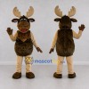 Custom Brown and Tan Moose Mascot Costume Adult Full Body Suit for Wildlife Events Custom Brown and Tan Moose Mascot Costume Adult Full Body Suit for Wildlife Events