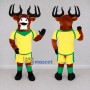 Custom Brown and Yellow Deer in Sportswear Mascot Costume Adult Full Body Suit for Sports Events