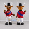 Custom Brown and Red Deer in a Formal Uniform Mascot Costume Adult Full Body Suit for Theme Parties Custom Brown and Red Deer in a Formal Uniform Mascot Costume Adult Full Body Suit for Theme Parties