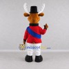 Custom Brown and Red Deer in a Formal Uniform Mascot Costume Adult Full Body Suit for Theme Parties Custom Brown and Red Deer in a Formal Uniform Mascot Costume Adult Full Body Suit for Theme Parties