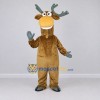 Custom Brown and Tan Moose Character Mascot Costume Adult Full Body Suit for School Events Custom Brown and Tan Moose Character Mascot Costume Adult Full Body Suit for School Events