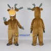Custom Brown and Tan Moose Character Mascot Costume Adult Full Body Suit for School Events Custom Brown and Tan Moose Character Mascot Costume Adult Full Body Suit for School Events