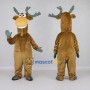 Custom Brown and Tan Moose Character Mascot Costume Adult Full Body Suit for School Events