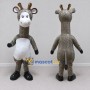 Custom Gray and White Giraffe Character Mascot Costume Adult Full Body Suit for Wildlife Events