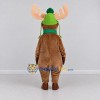 Custom Brown and Green Moose with a Winter Hat and Scarf Mascot Costume Adult Full Body Suit for Winter Events Custom Brown and Green Moose with a Winter Hat and Scarf Mascot Costume Adult Full Body Suit for Winter Events
