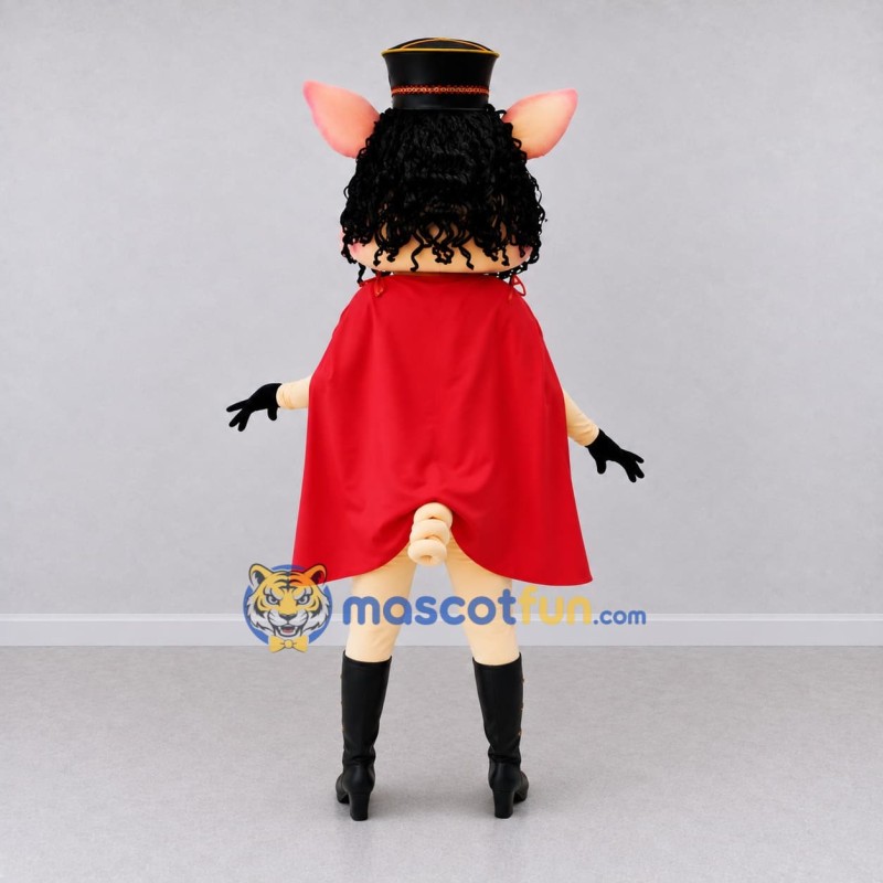 Custom Pink and Red Pig Ringmaster Character Mascot Costume Adult Full Body Suit for Theme Parties Custom Pink and Red Pig Ringmaster Character Mascot Costume Adult Full Body Suit for Theme Parties