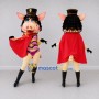 Custom Pink and Red Pig Ringmaster Character Mascot Costume Adult Full Body Suit for Theme Parties