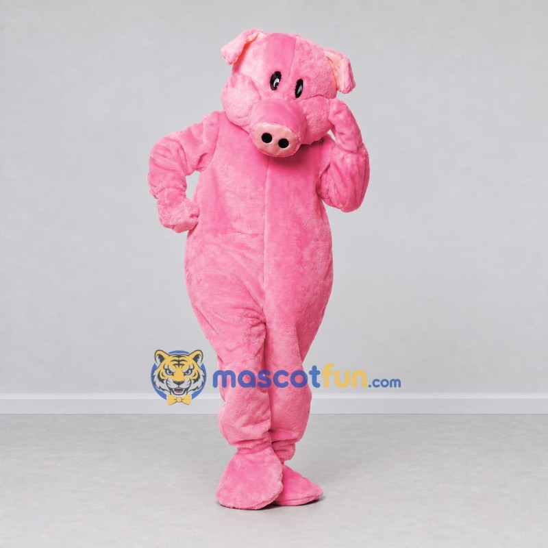 Custom Pink Pig Mascot Costume Adult Full Body Suit for Farm Events Custom Pink Pig Mascot Costume Adult Full Body Suit for Farm Events