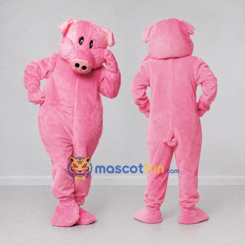 Custom Pink Pig Mascot Costume Adult Full Body Suit for Farm Events Custom Pink Pig Mascot Costume Adult Full Body Suit for Farm Events