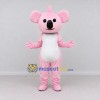 Custom Pink and White Koala Character Mascot Costume Adult Full Body Suit for School Events Custom Pink and White Koala Character Mascot Costume Adult Full Body Suit for School Events