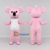 Custom Pink and White Koala Character Mascot Costume Adult Full Body Suit for School Events