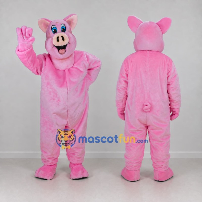 Custom Pink Pig Character Mascot Costume Adult Full Body Suit for Farm Events Custom Pink Pig Character Mascot Costume Adult Full Body Suit for Farm Events