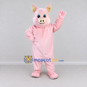Custom Light Pink Pig Mascot Costume Adult Full Body Suit for Farm Events Custom Light Pink Pig Mascot Costume Adult Full Body Suit for Farm Events