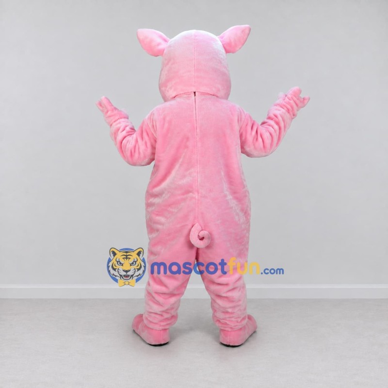 Custom Pink and White Pig Character Mascot Costume Adult Full Body Suit for Farm Events Custom Pink and White Pig Character Mascot Costume Adult Full Body Suit for Farm Events