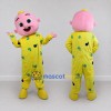 Custom Pink and Yellow Baby Character in Pajamas Mascot Costume Adult Full Body Suit for Theme Parties Custom Pink and Yellow Baby Character in Pajamas Mascot Costume Adult Full Body Suit for Theme Parties