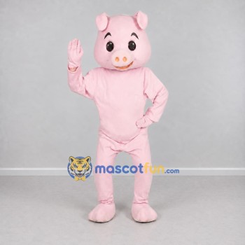 Custom Light Pink Pig Character Mascot Costume Adult Full Body Suit for Farm Events Custom Light Pink Pig Character Mascot Costume Adult Full Body Suit for Farm Events