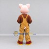 Custom Pink and Tan Pig in Overalls Mascot Costume Adult Full Body Suit for Farm Events Custom Pink and Tan Pig in Overalls Mascot Costume Adult Full Body Suit for Farm Events