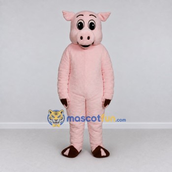 Custom Light Pink Pig Mascot Costume Adult Full Body Suit for Farm Events Custom Light Pink Pig Mascot Costume Adult Full Body Suit for Farm Events