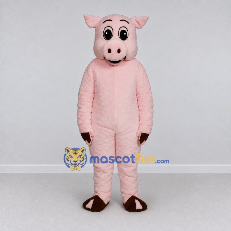 Custom Light Pink Pig Mascot Costume Adult Full Body Suit for Farm Events Custom Light Pink Pig Mascot Costume Adult Full Body Suit for Farm Events