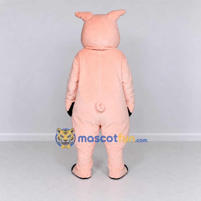 Custom Peach Pink Pig Mascot Costume Adult Full Body Suit for Farm Events Custom Peach Pink Pig Mascot Costume Adult Full Body Suit for Farm Events