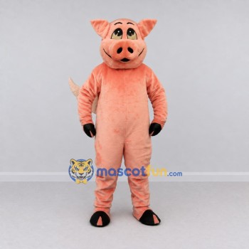 Custom Pink and Cream Winged Pig Mascot Costume Adult Full Body Suit for Theme Parties Custom Pink and Cream Winged Pig Mascot Costume Adult Full Body Suit for Theme Parties