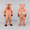 Custom Pink and Cream Winged Pig Mascot Costume Adult Full Body Suit for Theme Parties Custom Pink and Cream Winged Pig Mascot Costume Adult Full Body Suit for Theme Parties