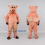Custom Pink and Cream Winged Pig Mascot Costume Adult Full Body Suit for Theme Parties