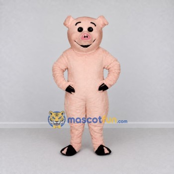 Custom Light Pink Pig Character Mascot Costume Adult Full Body Suit for Farm Events Custom Light Pink Pig Character Mascot Costume Adult Full Body Suit for Farm Events