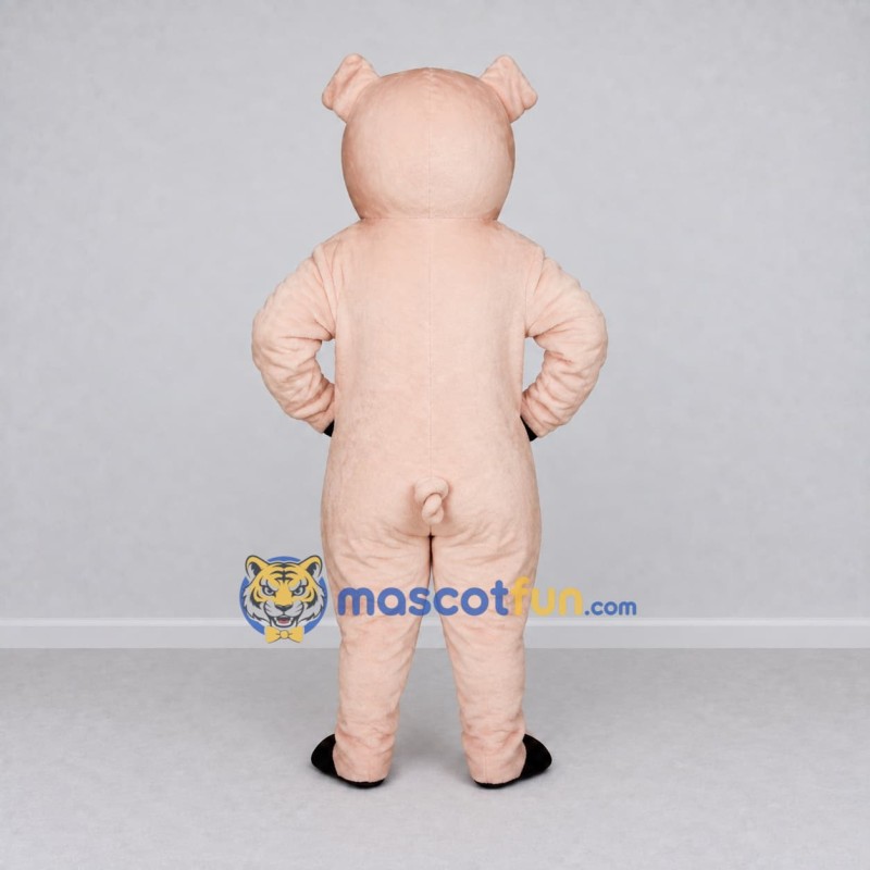 Custom Light Pink Pig Character Mascot Costume Adult Full Body Suit for Farm Events Custom Light Pink Pig Character Mascot Costume Adult Full Body Suit for Farm Events