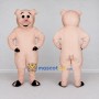 Custom Light Pink Pig Character Mascot Costume Adult Full Body Suit for Farm Events