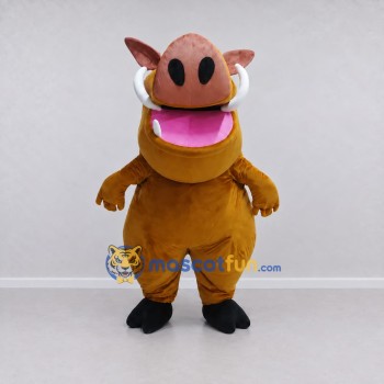 Custom Brown and Pink Wild Boar Character Mascot Costume Adult Full Body Suit for Wildlife Events Custom Brown and Pink Wild Boar Character Mascot Costume Adult Full Body Suit for Wildlife Events