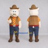 Custom Cream and Brown Cowboy Pig Mascot Costume Adult Full Body Suit for Theme Parties Custom Cream and Brown Cowboy Pig Mascot Costume Adult Full Body Suit for Theme Parties