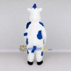 Custom White and Blue Cow Character Mascot Costume Adult Full Body Suit for Farm Events