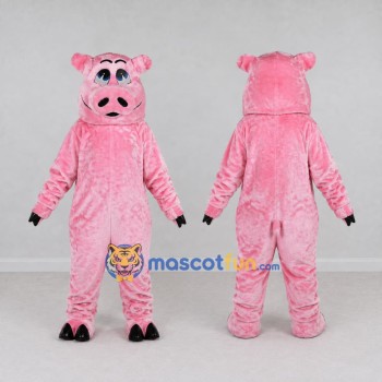 Custom Pink Pig Mascot Costume Adult Full Body Suit for Farm Events