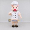 Custom Pink and White Pig Chef Mascot Costume Adult Full Body Suit for Food Festivals