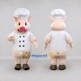 Custom Pink and White Pig Chef Mascot Costume Adult Full Body Suit for Food Festivals