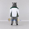 Custom Gray and White Rhino in Sportswear Mascot Costume Adult Full Body Suit for Sports Events Custom Gray and White Rhino in Sportswear Mascot Costume Adult Full Body Suit for Sports Events