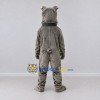 Custom Gray Bulldog Mascot Costume Adult Full Body Suit for Sports Events